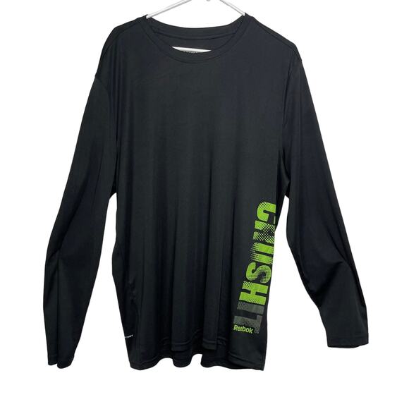 Reebok Other - Reebok athletic shirt top t-shirt tee men's xxl 2xl black CRUSH IT lime green